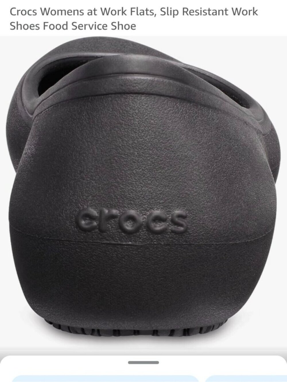 Crocs Womens at Work Flats, Everyday Flats, Slip Resistant Shoes Black Size 8 - Picture 6 of 16